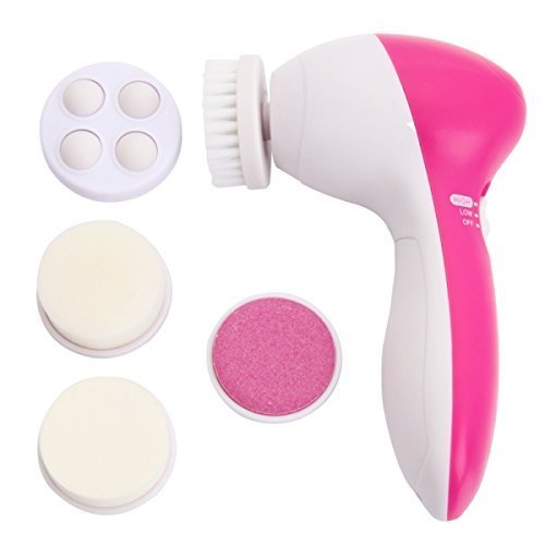 5-in-1 Electric Facial Cleanser & Massager | Blackhead Remover Brush Beauty Tool