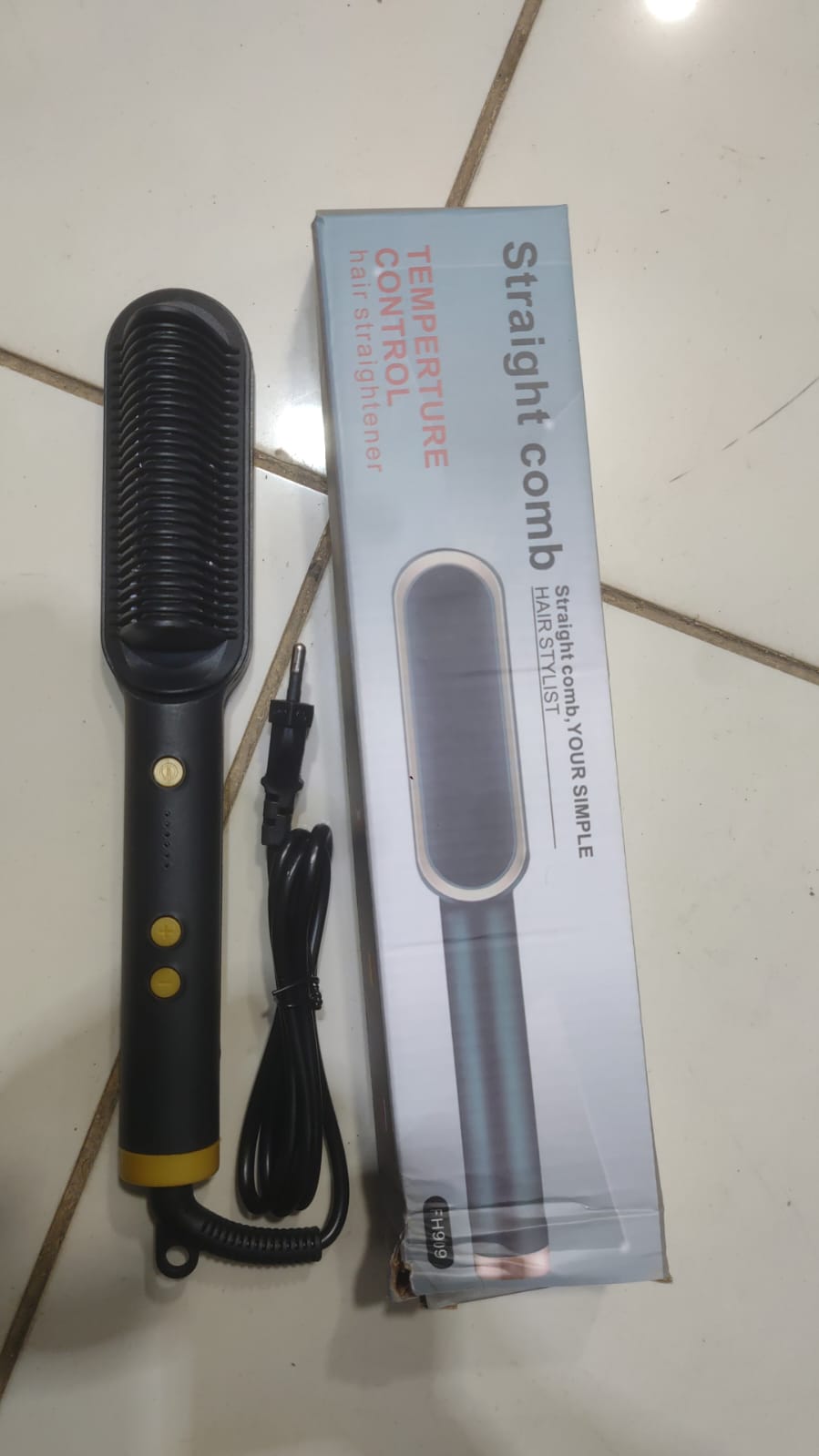 Electric 2-in-1 Hair Straightener & Curler Brush | Fast 3-Minute Styling Comb