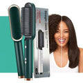 Electric 2-in-1 Hair Straightener & Curler Brush | Fast 3-Minute Styling Comb