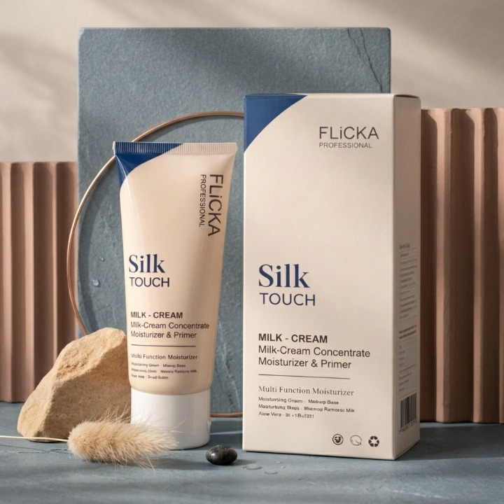 FLICKA 3-in-1 Face Cream 60g | Moisturizer, Makeup Primer & Base – Silk Touch Formula